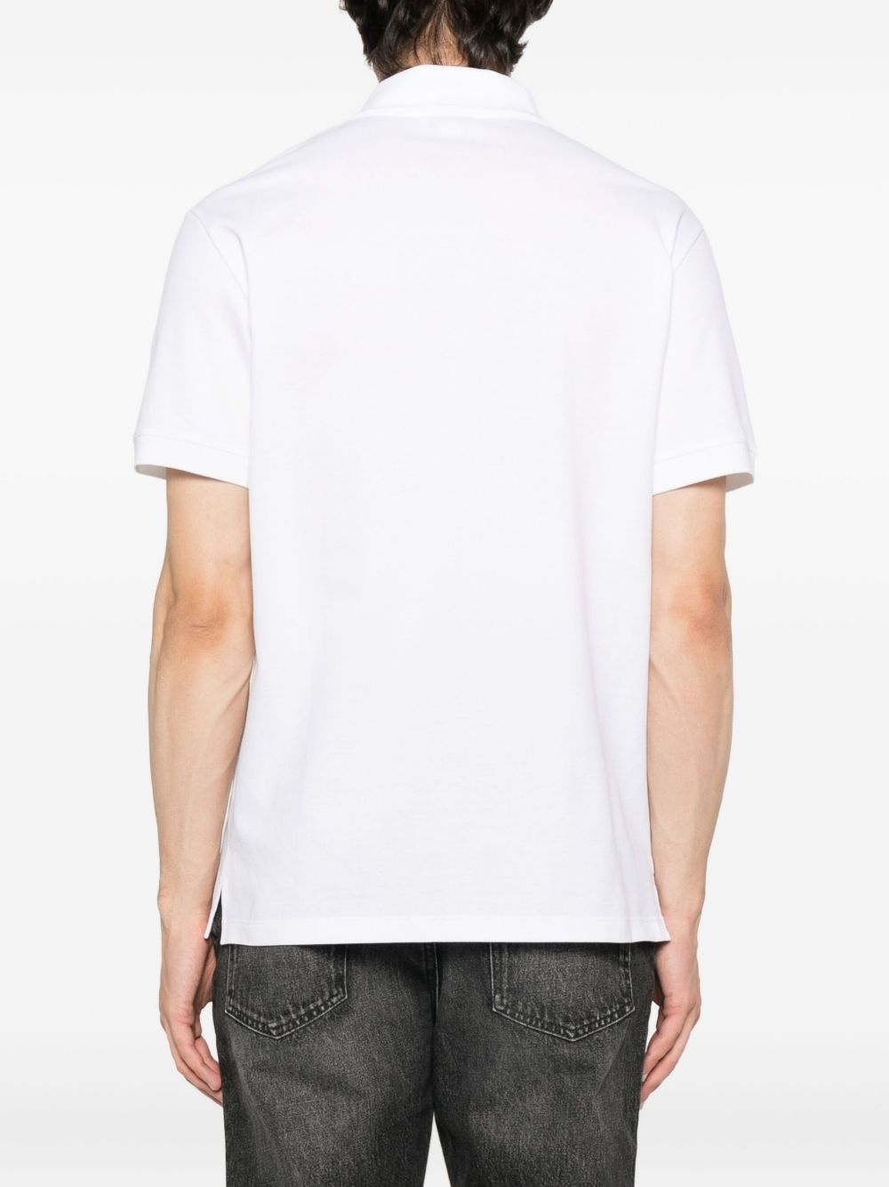 logo-embroidered polo shirt - 3