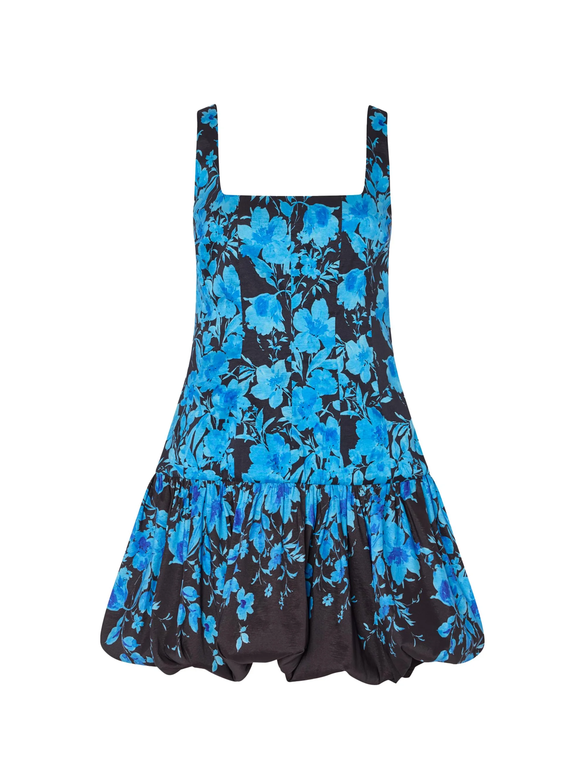 Women's Wylma Floral Square-Neck Sleeveless Minidress - Black Blue - 1