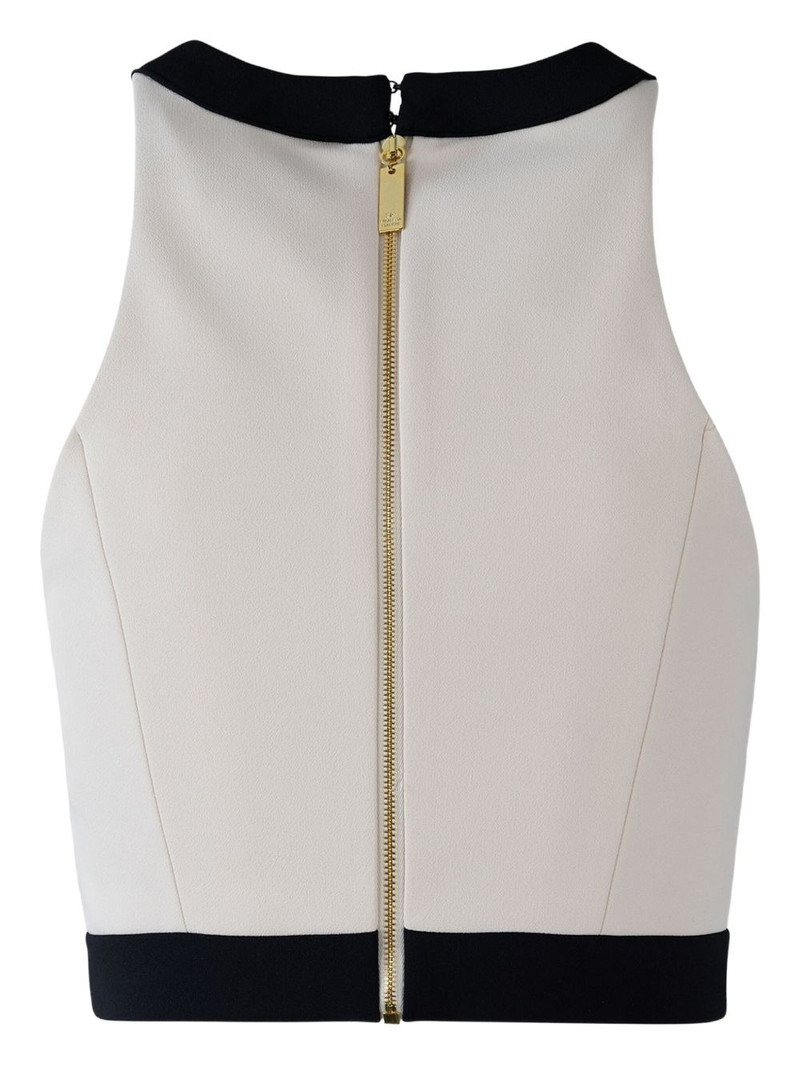 ELISABETTA FRANCHI logo-detail sleeveless top outlook