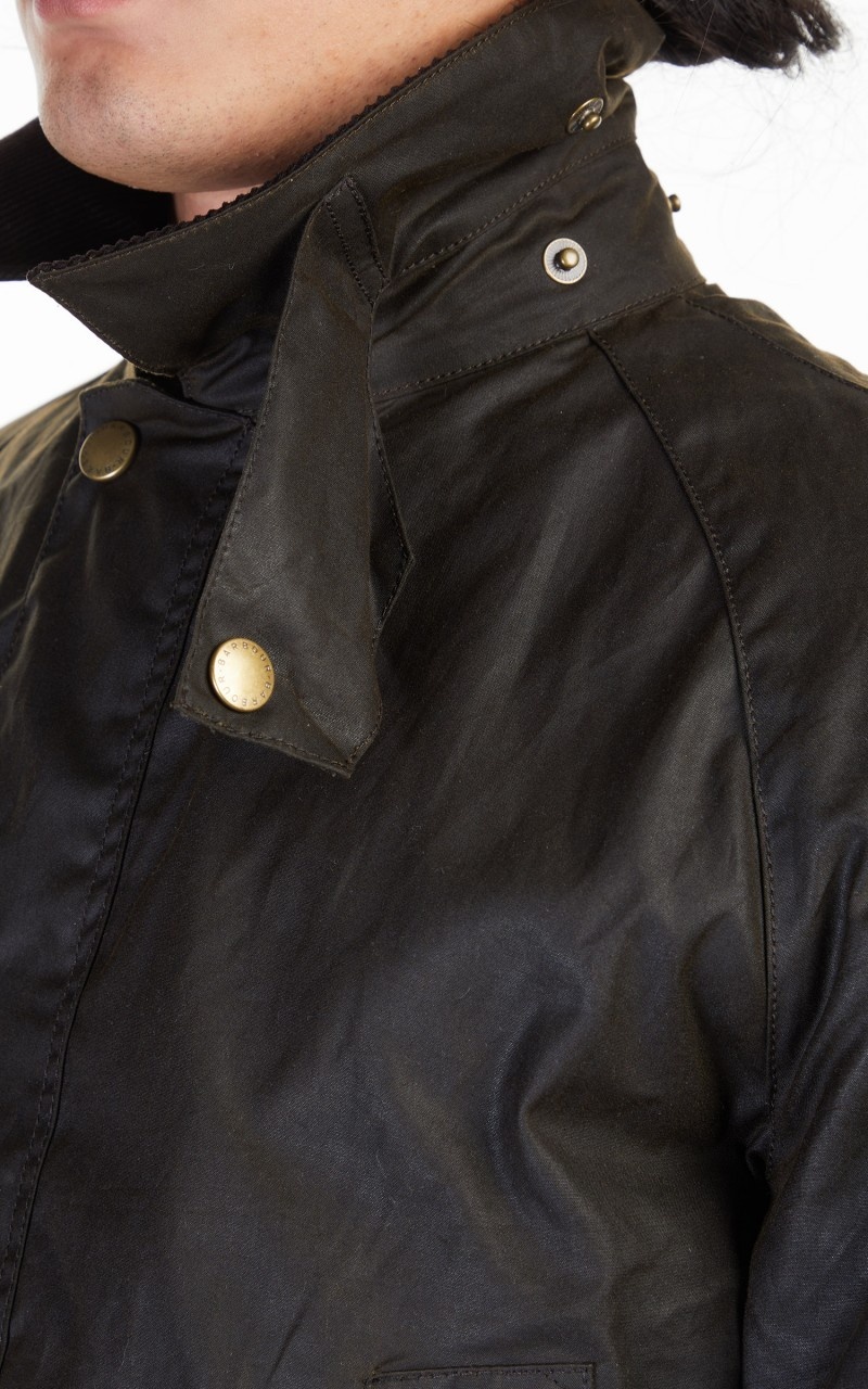 ASHBY WAX JACKET OLIVE - 12