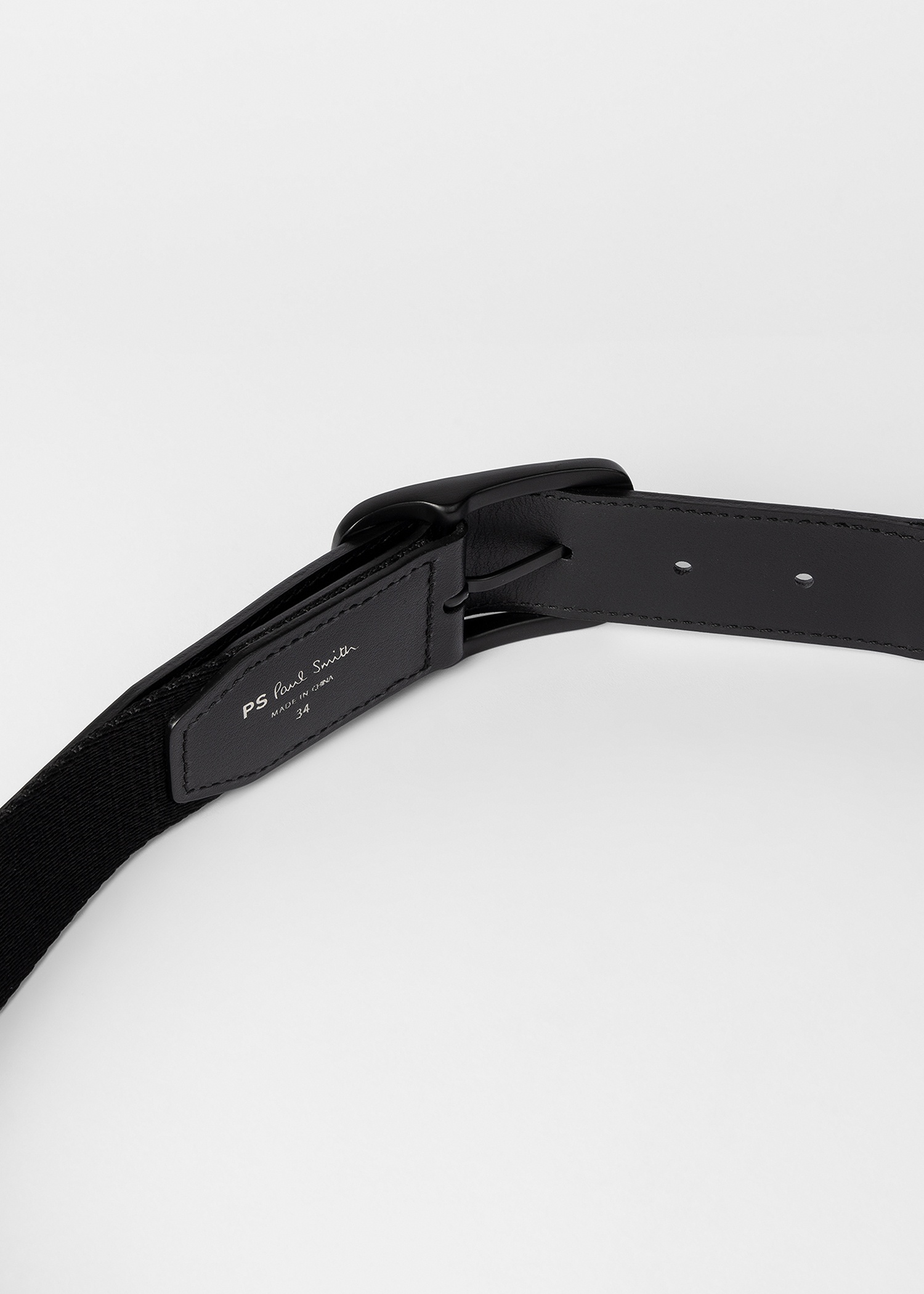 Black Webbing Belt With Zebra Tip - 2