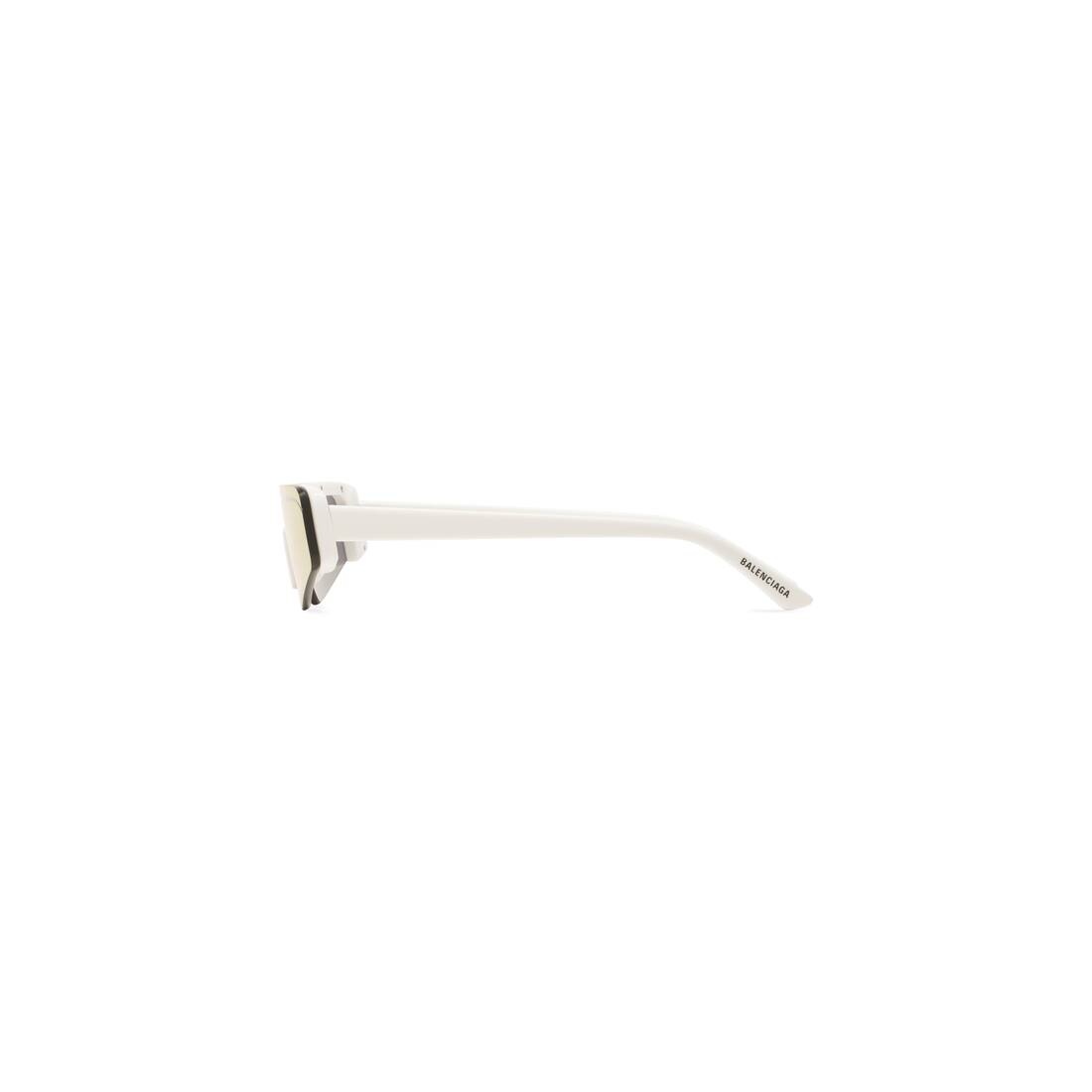 Ski Rectangle Sunglasses in White/silver - 3