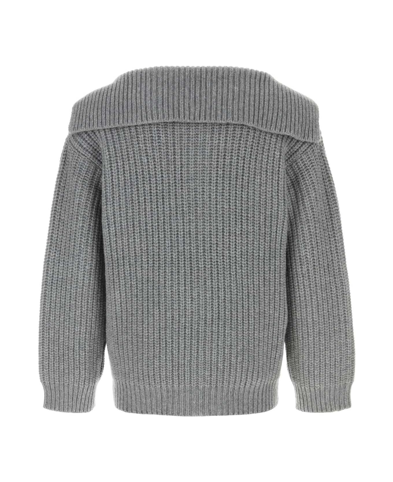 Grey Cashmere Sweater - 2