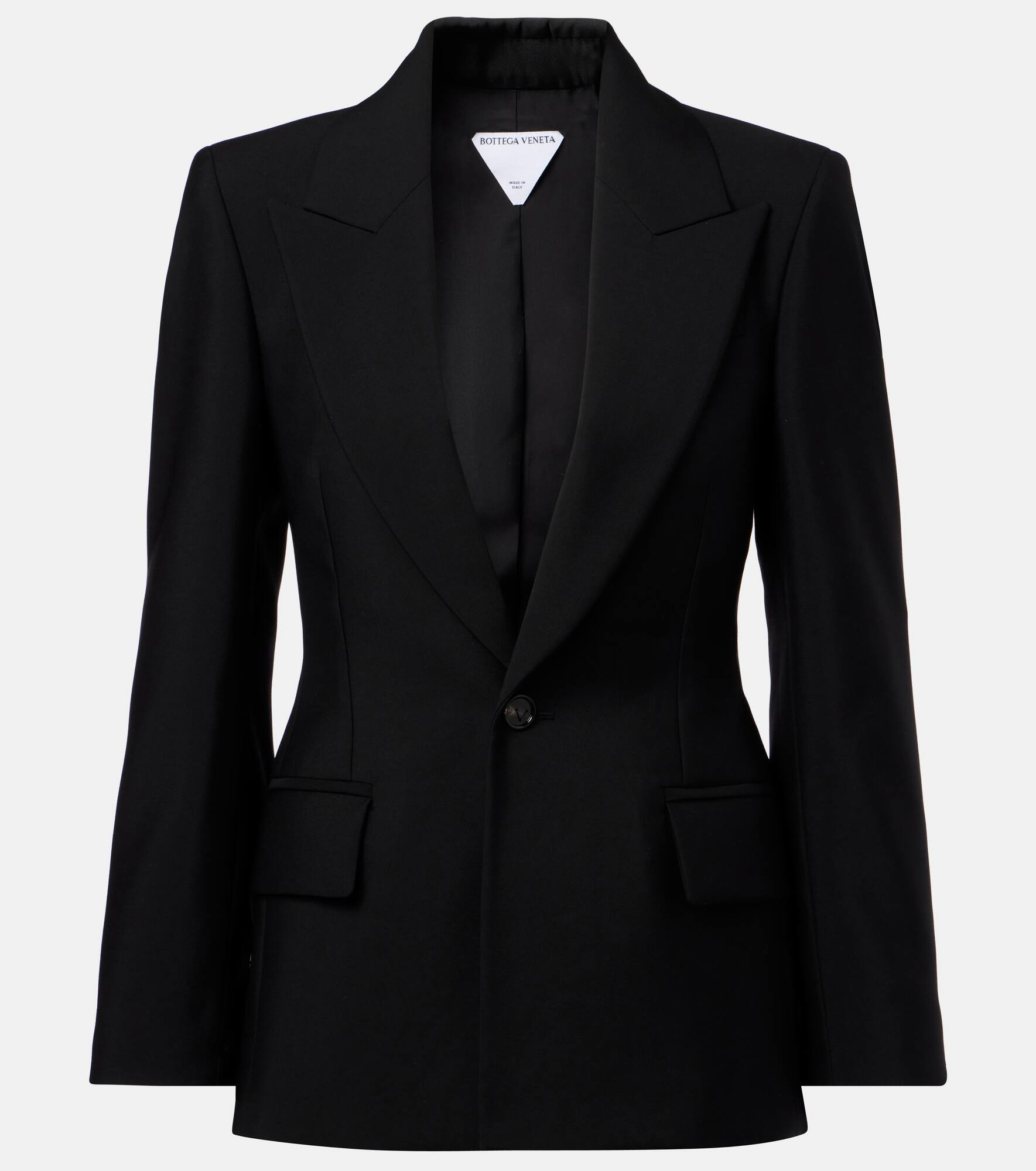 Single-breasted wool blazer - 1