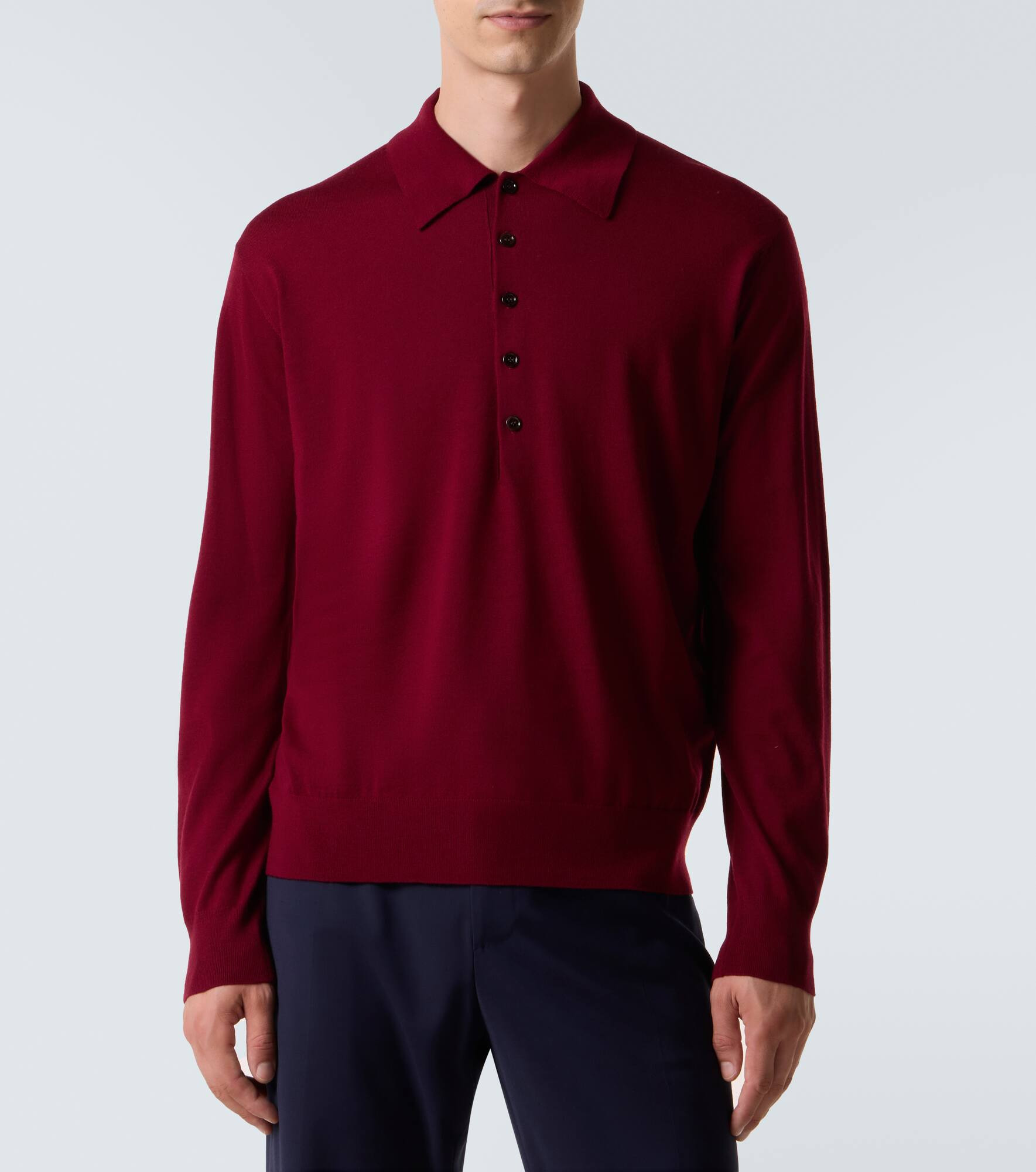 Wool polo sweater - 3