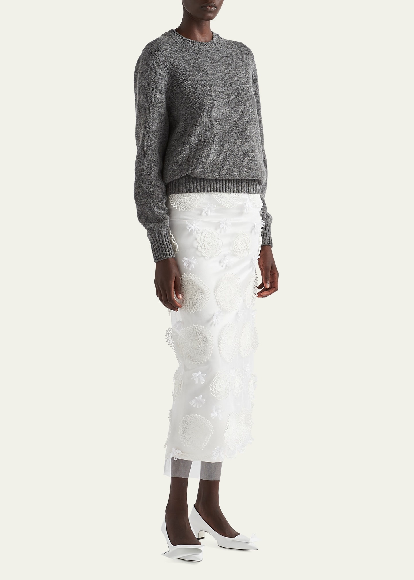 Cashmere Wool Crew-Neck Sweater - 2