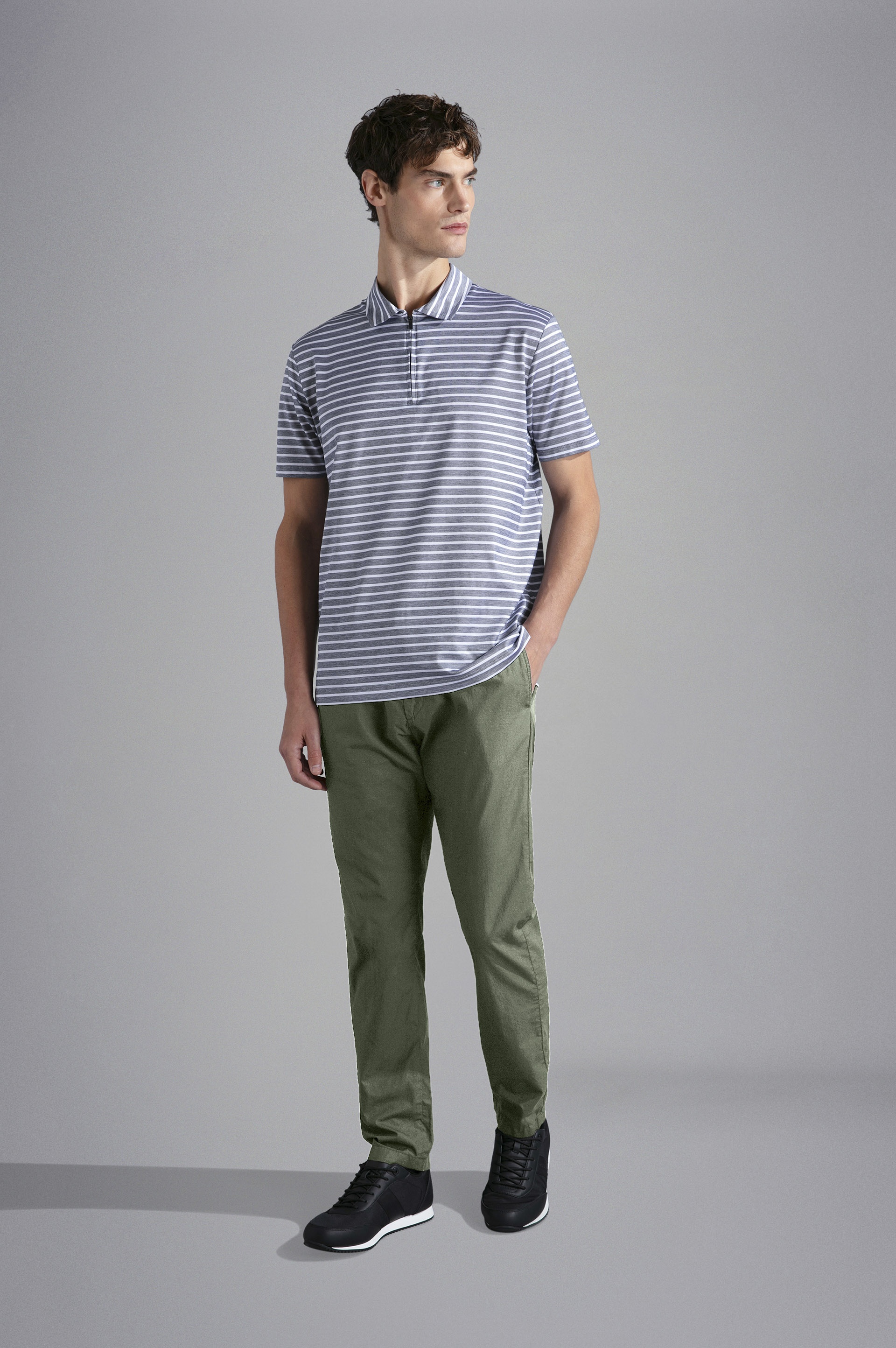ULTRA-LIGHT POPLIN COTTON CHINO TROUSERS - 2