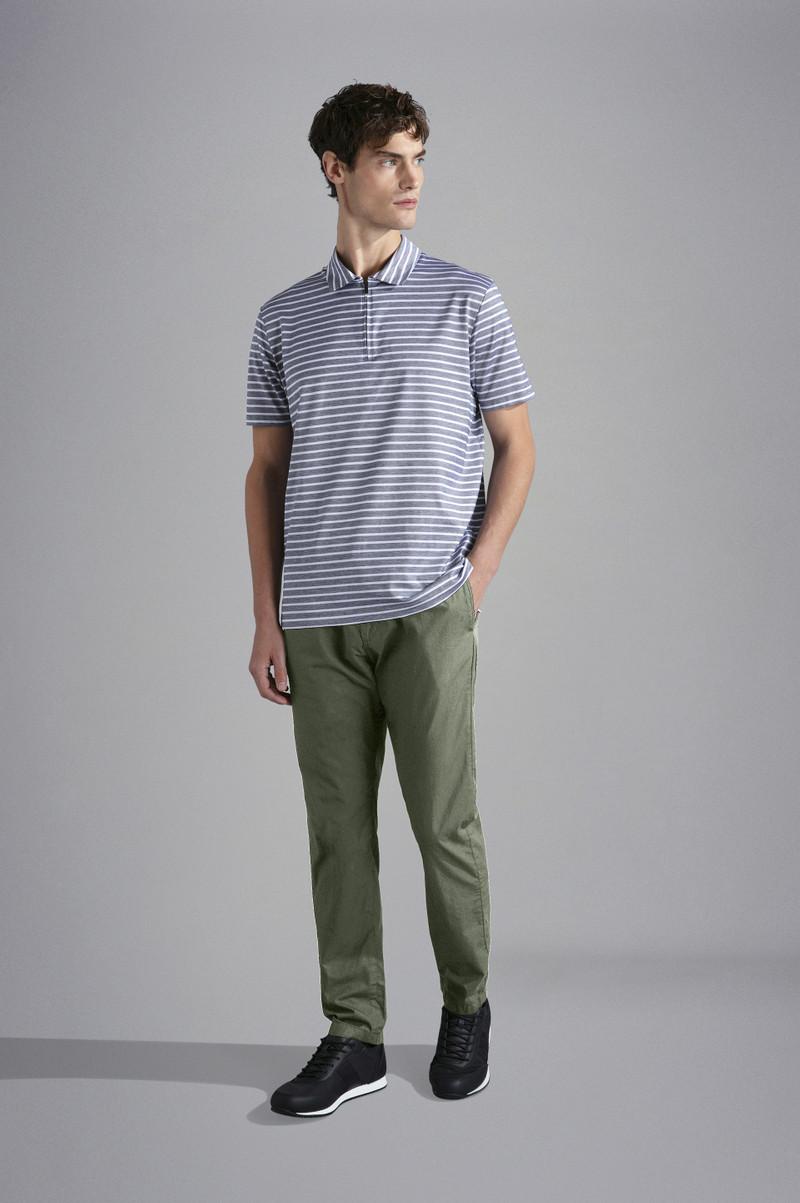 Paul & Shark ULTRA-LIGHT POPLIN COTTON CHINO TROUSERS outlook