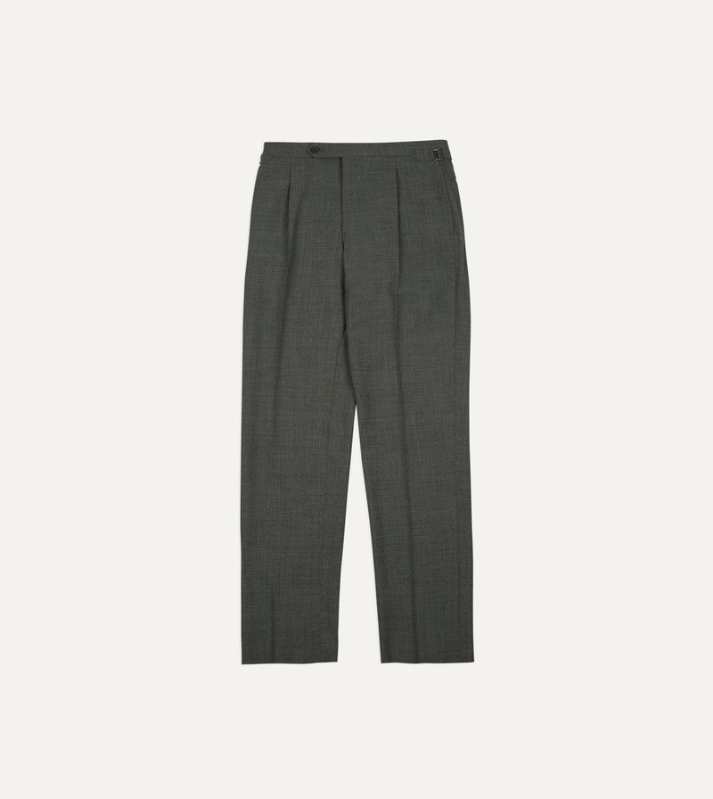Light Grey Fresco Lite® Single Pleat Trouser - 1