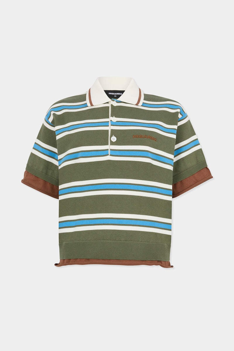 STRIPED KNIT POLO 1