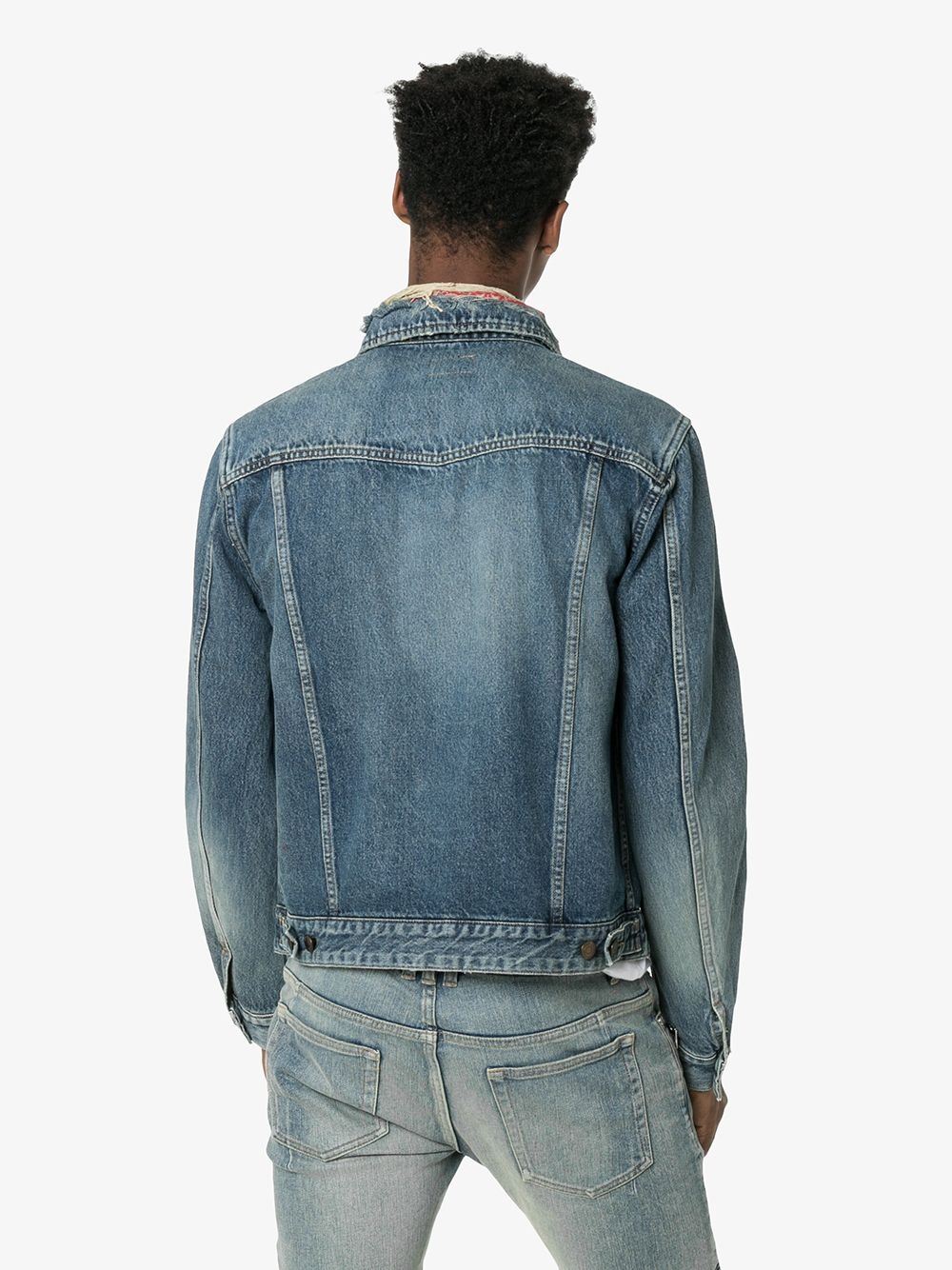 distressed denim jacket - 4