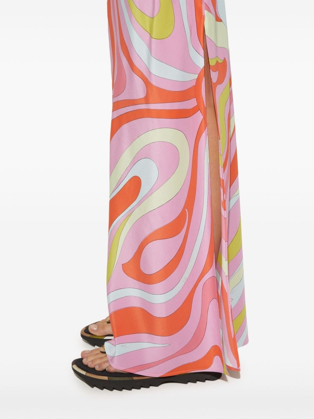 Marmo-print silk dress - 5