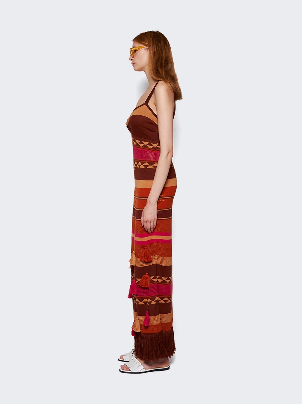 Bedouin Under the Tropics Dress Red and Orange - 4