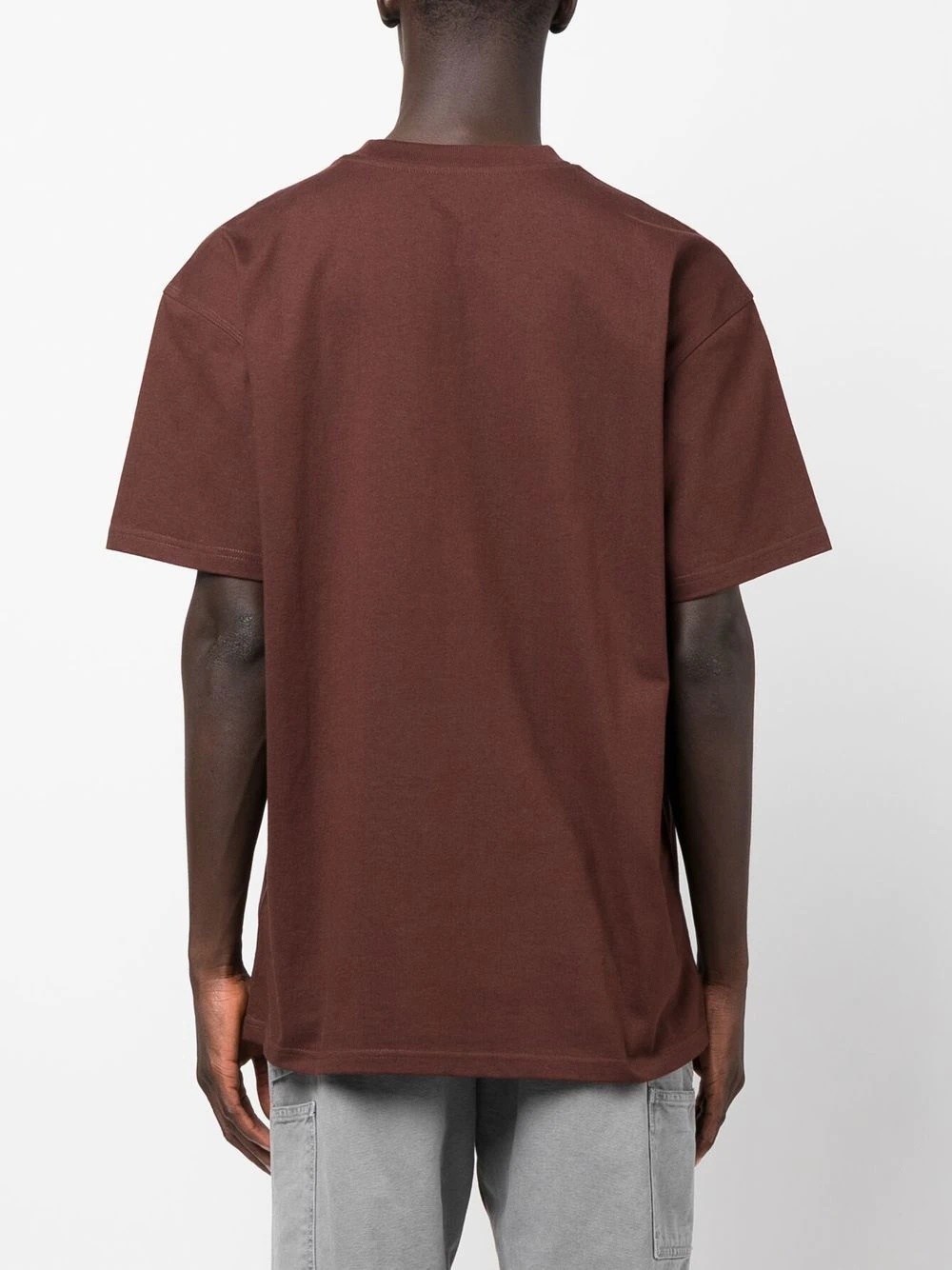 logo-embroidered cotton T-shirt - 3