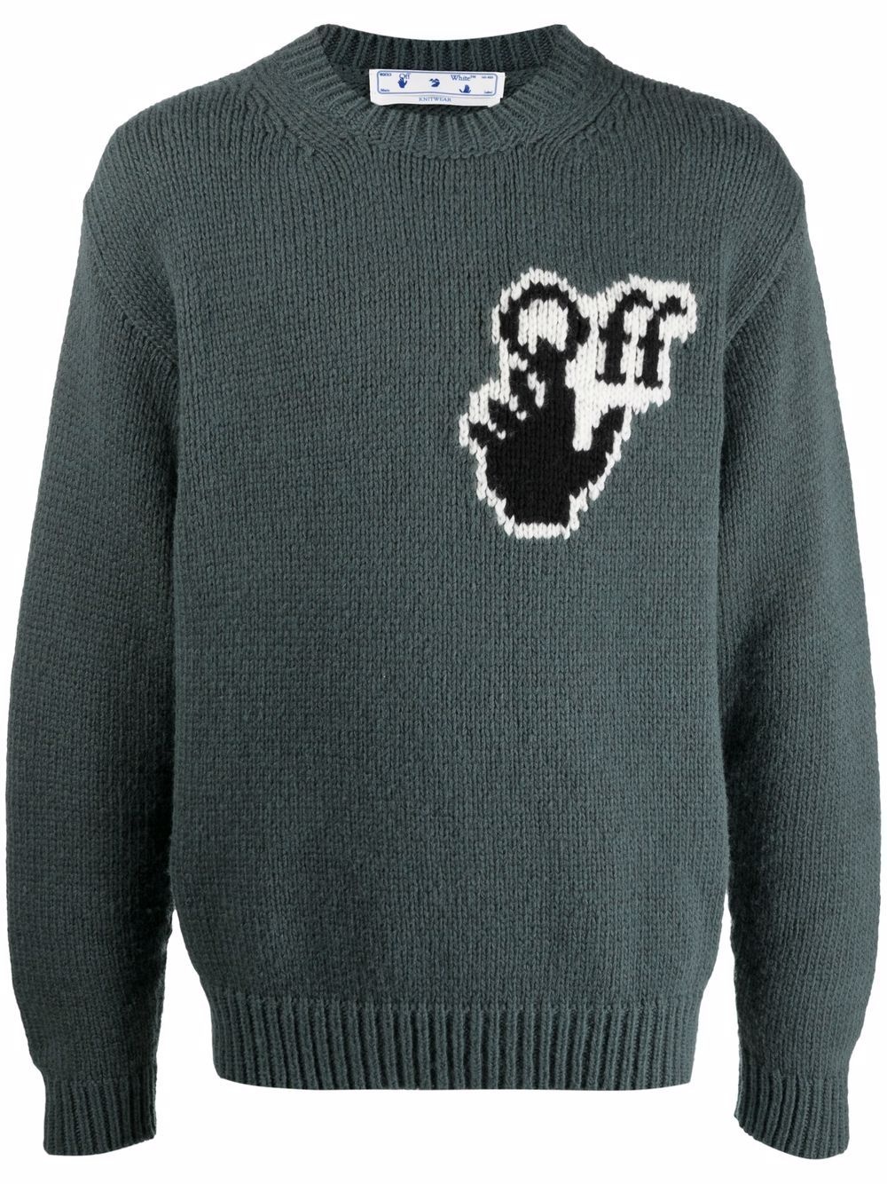 logo-intarsia jumper - 1