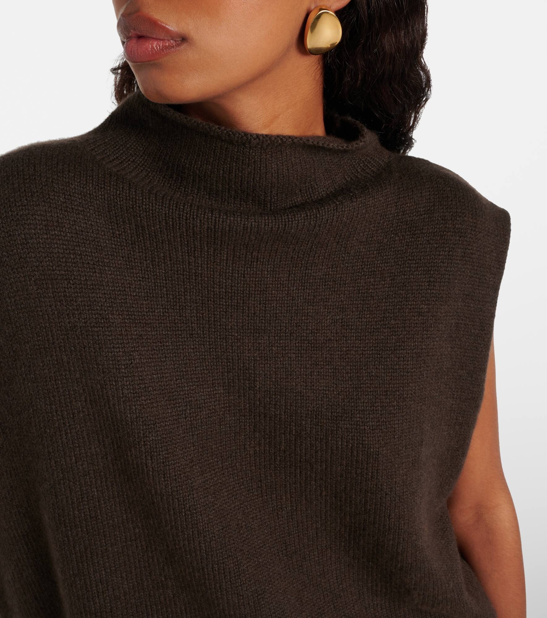 Tova mockneck cashmere sweater vest - 4