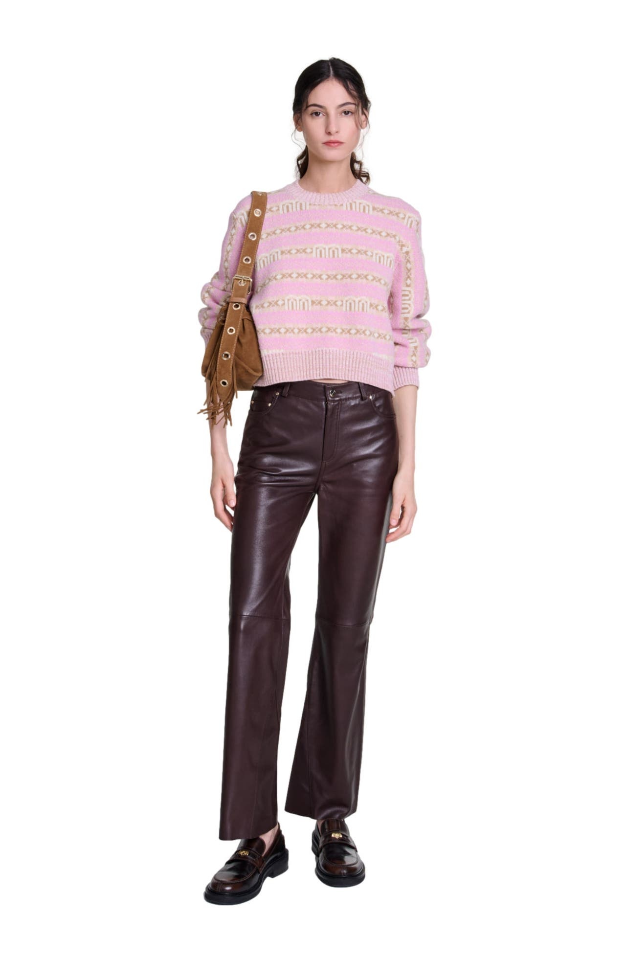 maje Leather trousers in Brown at Nordstrom - 1