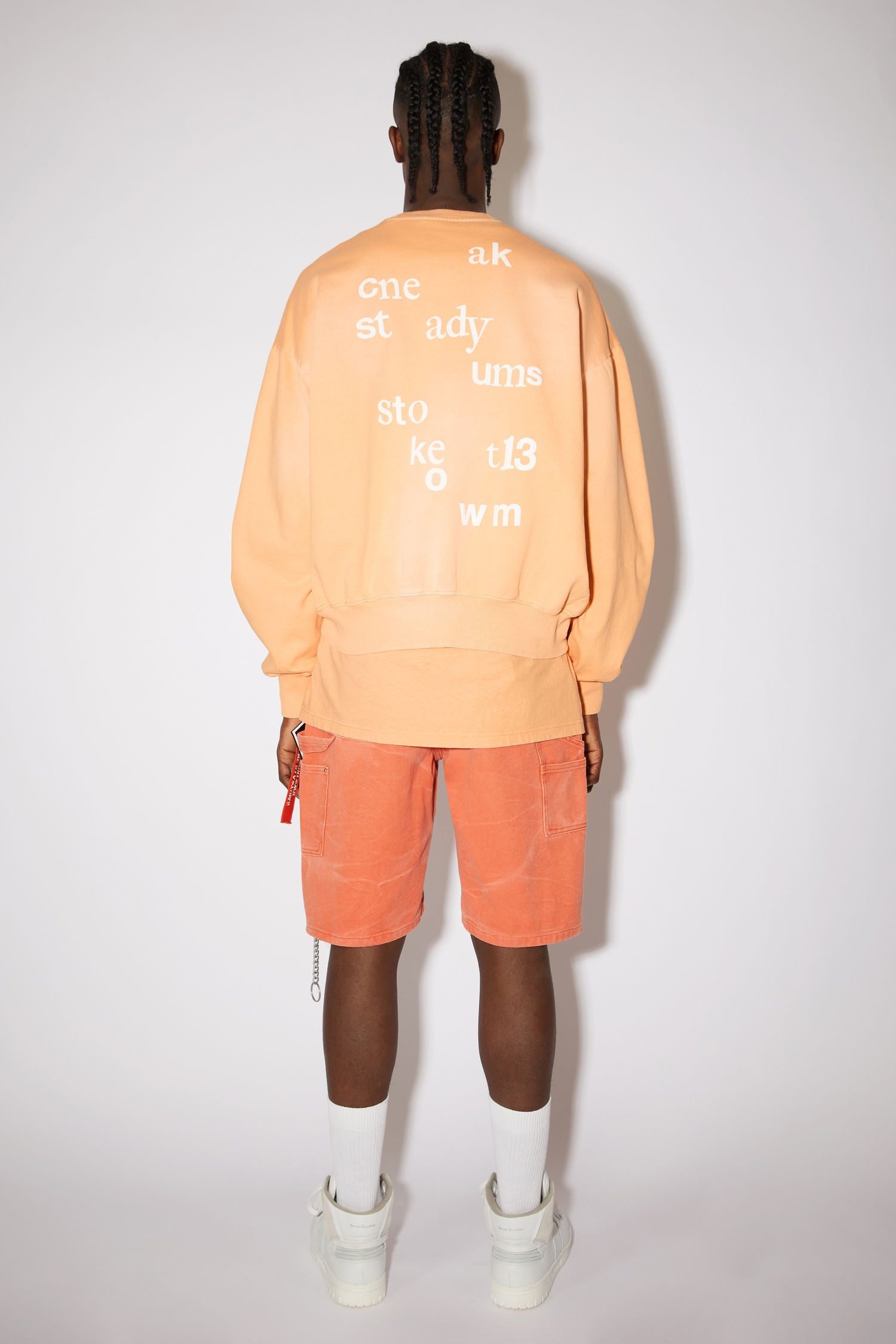 Relaxed sweatshirt - Mandarin orange - 3