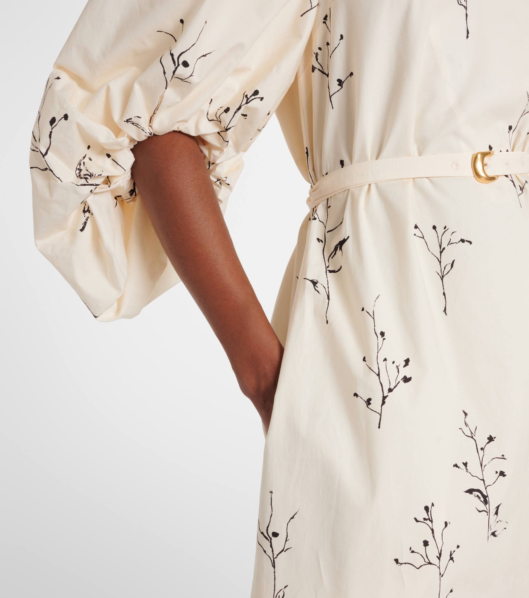 Corrie belted floral cotton midi dress - 5