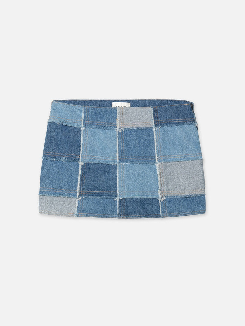 The 70's Patchwork Mini Skirt in Road Trip 1