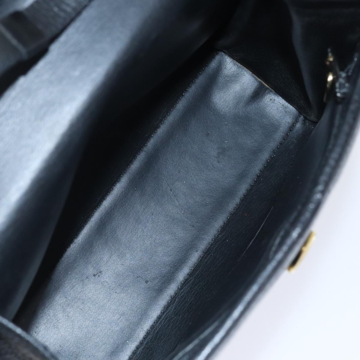 DIOR Hand Bag Leather Black Gold - 12