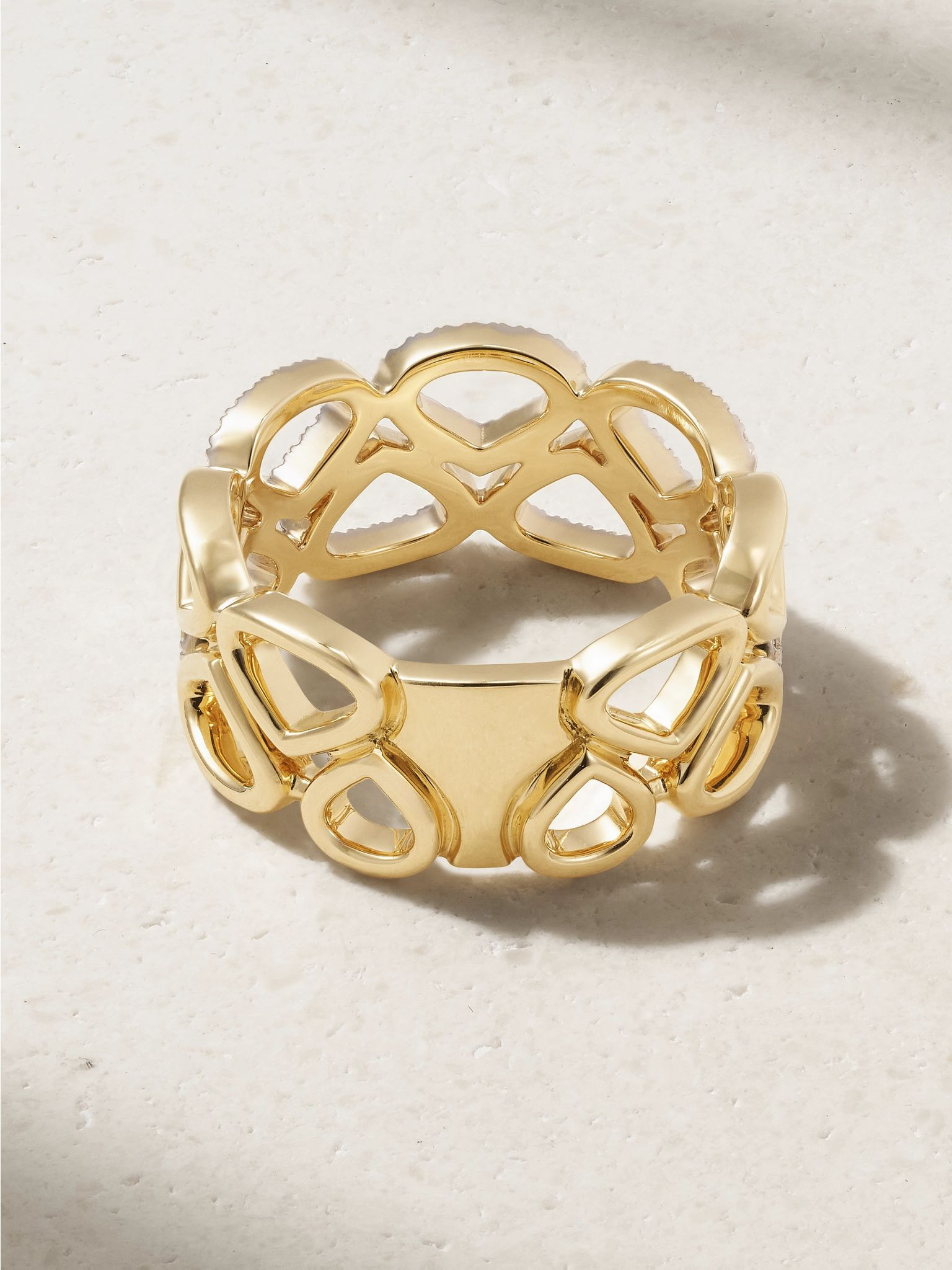 Trina 18-karat gold diamond ring Gold - 3