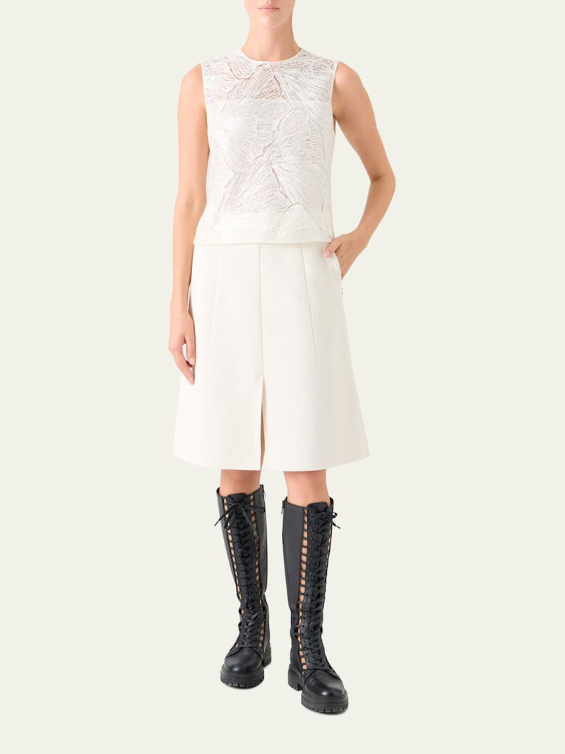 AKRIS Double-Face Cotton Knee-Length Skirt outlook