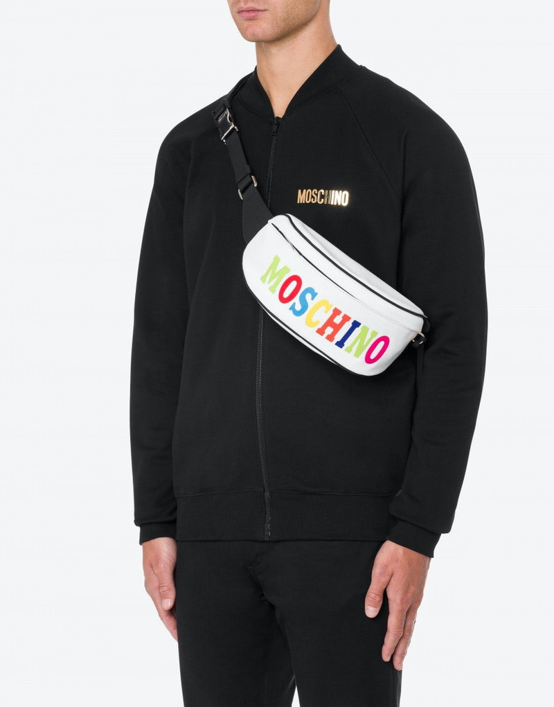 Moschino MULTICOLOR LOGO CANVAS WAIST BAG outlook