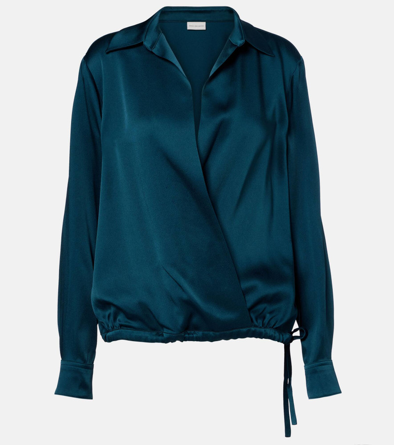 Satin wrap top 1