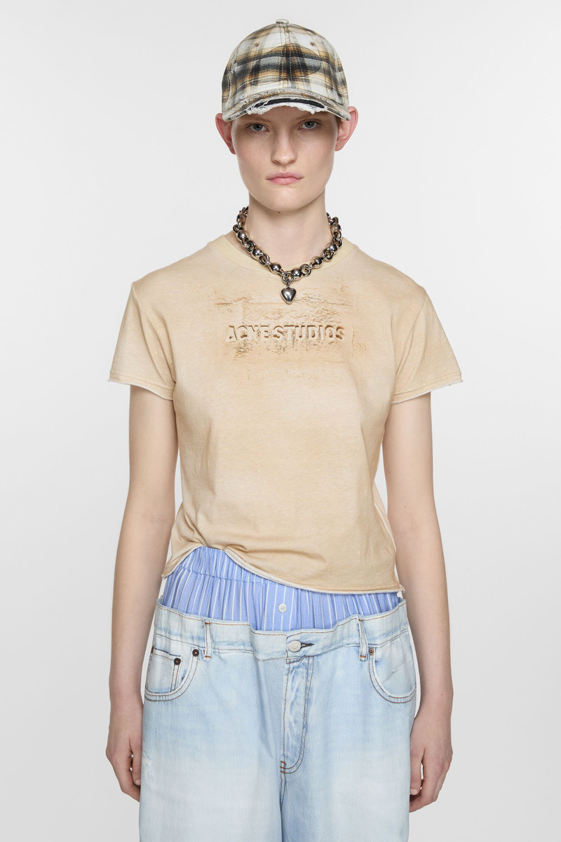 Acne Studios Printed t-shirt - Sand beige outlook