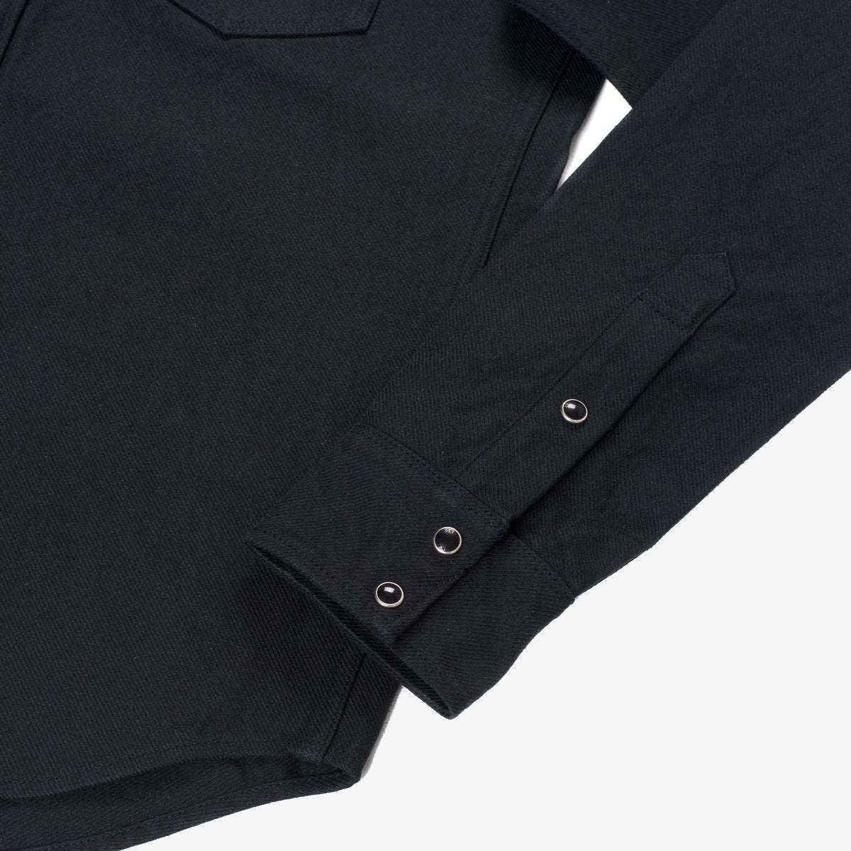 IHSH-235-BLK Military Serge Western Shirt Black - 3