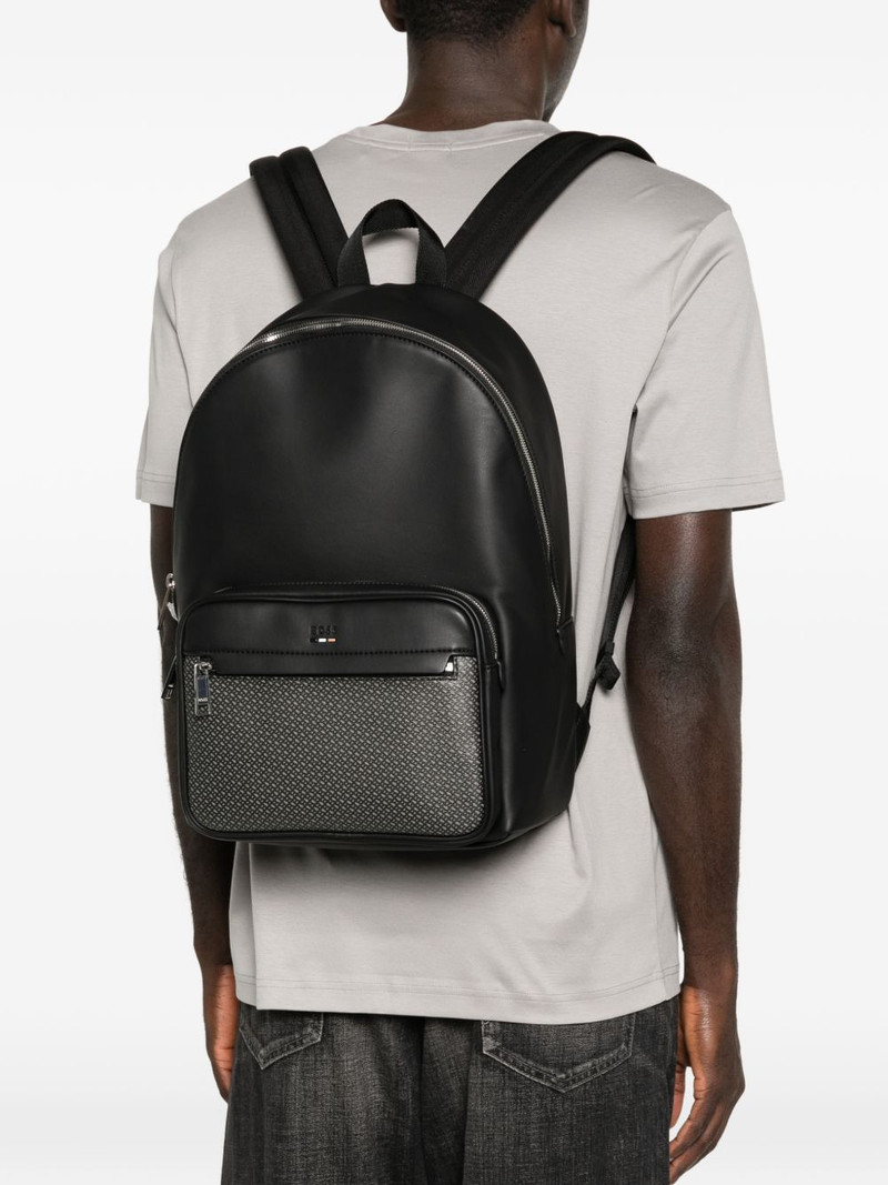 BOSS logo-detail backpack outlook