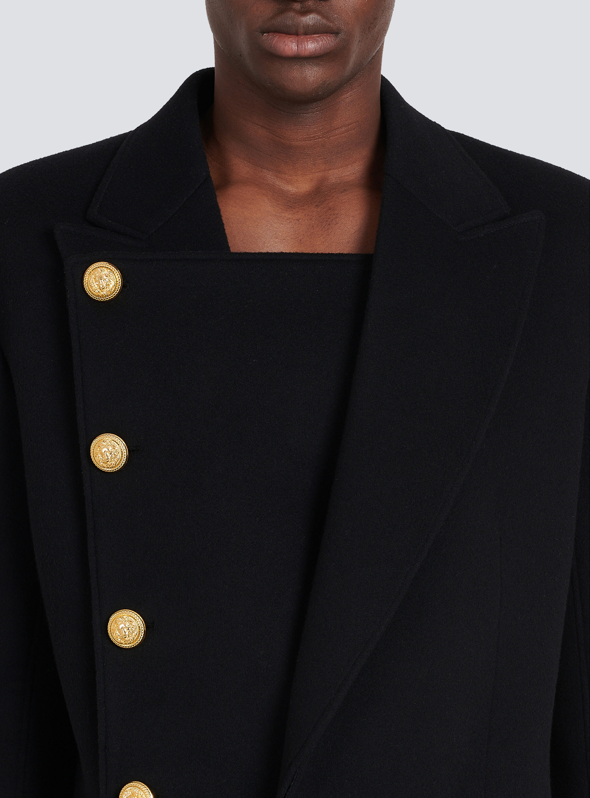 Unisex - Four-button wool coat with detachable inset jacket - 7