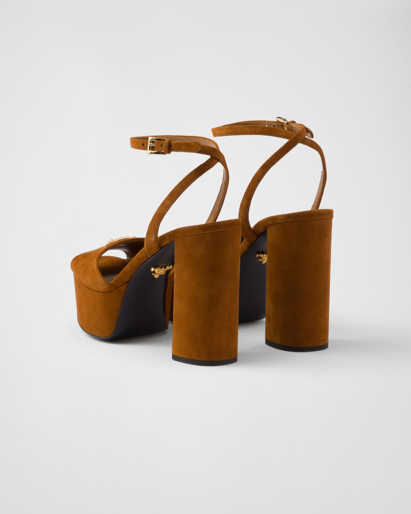 Suede platform sandals 4