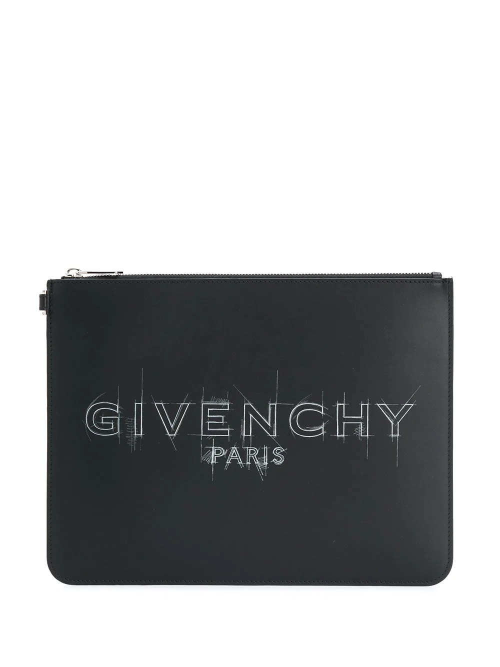 logo-print clutch bag - 1