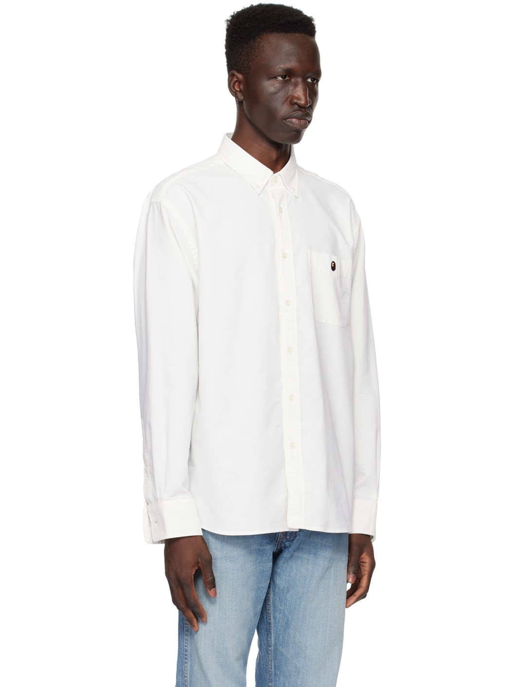 White One Point Shirt - 2