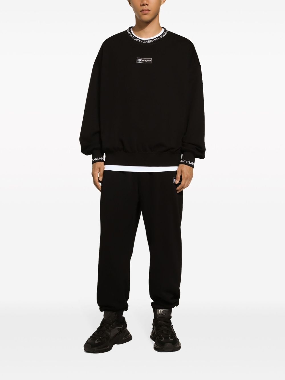 logo-waistband drawstring track pants - 3