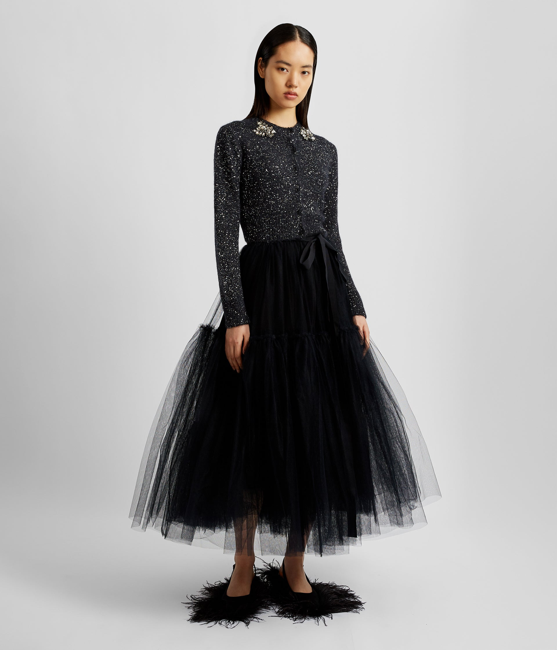 MIDI SKIRT WITH BOW - 3