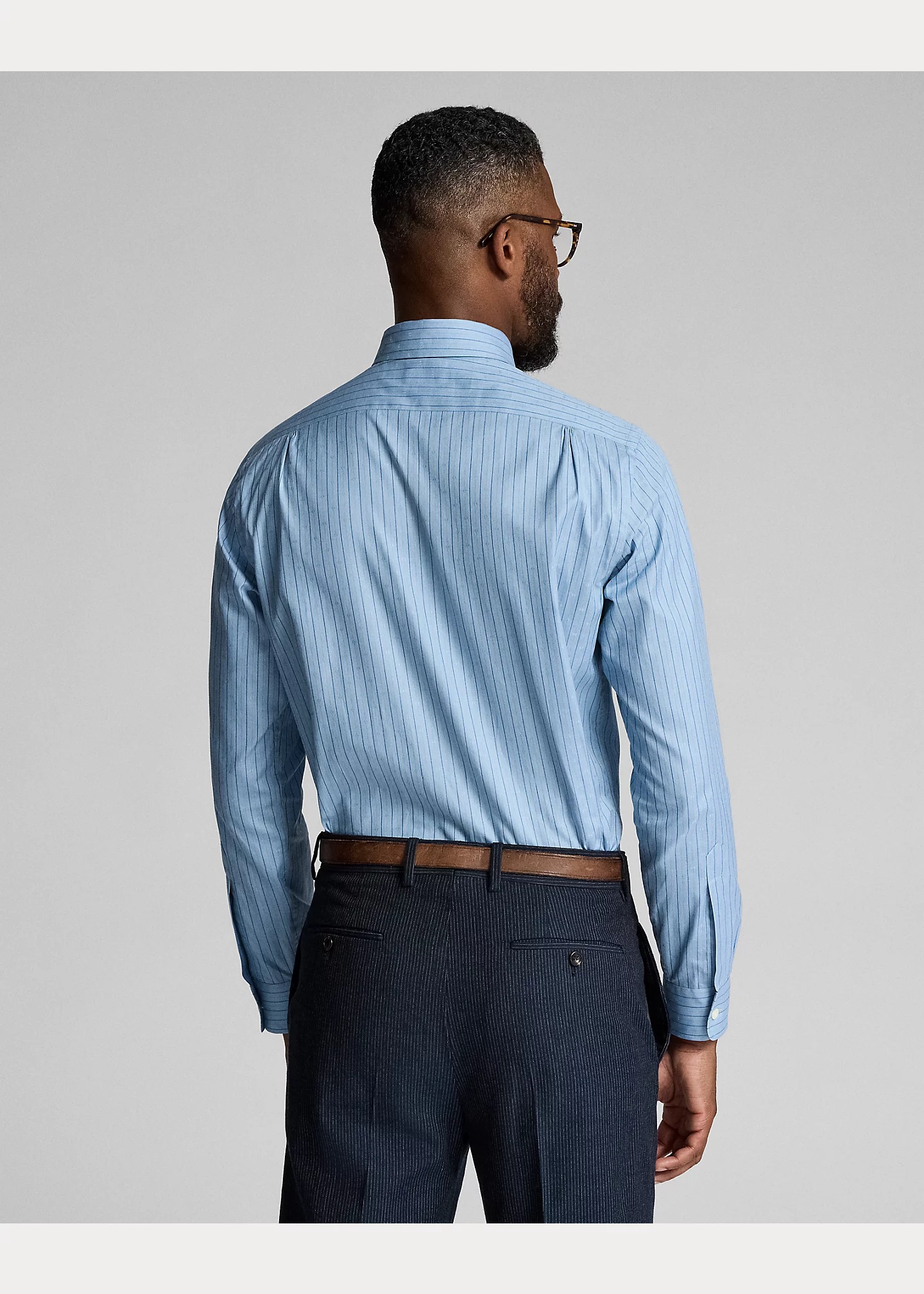 Slim Fit Striped Dobby Shirt - 4