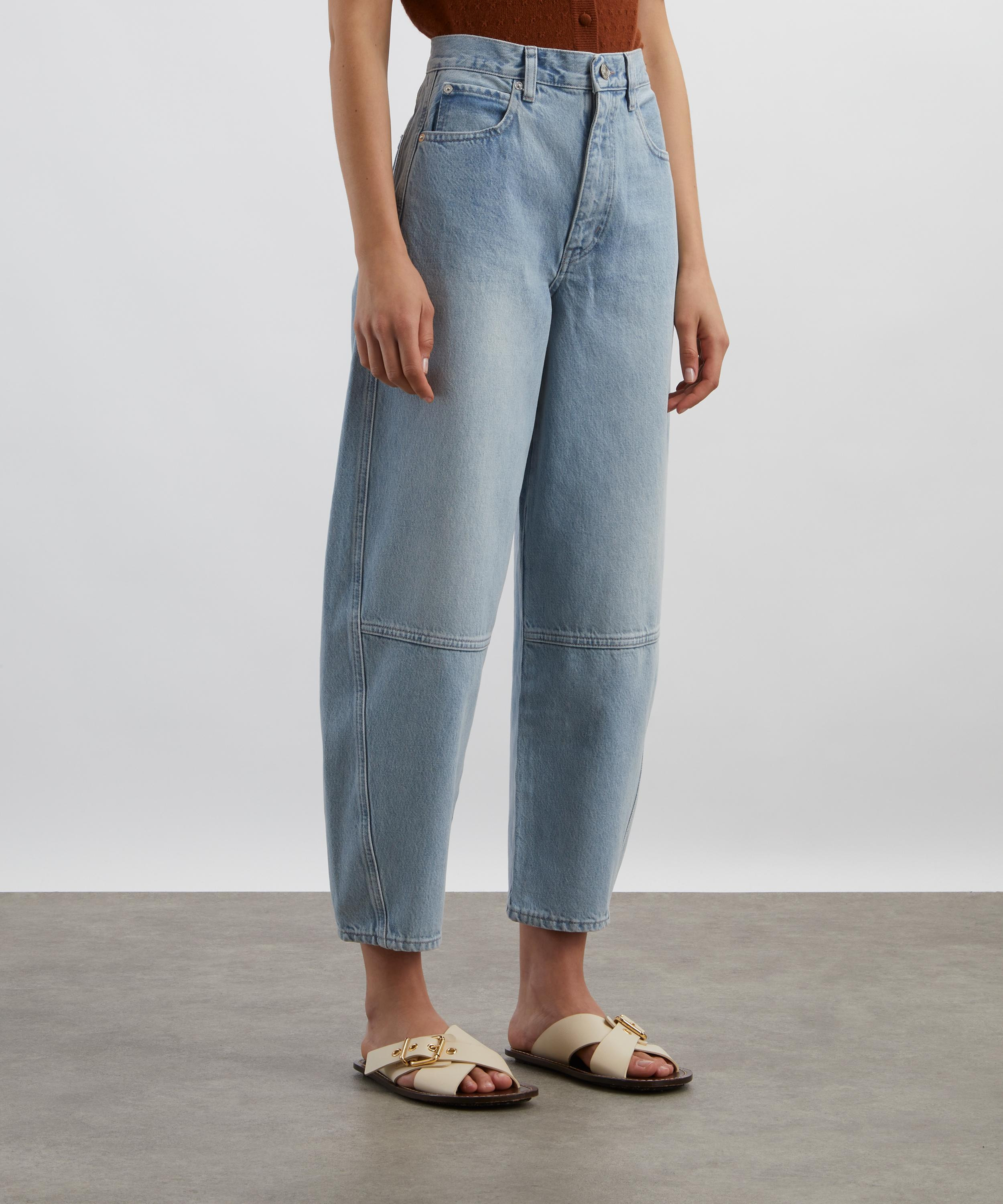 The Twisted High-Rise Barrel Jeans in Never - 3