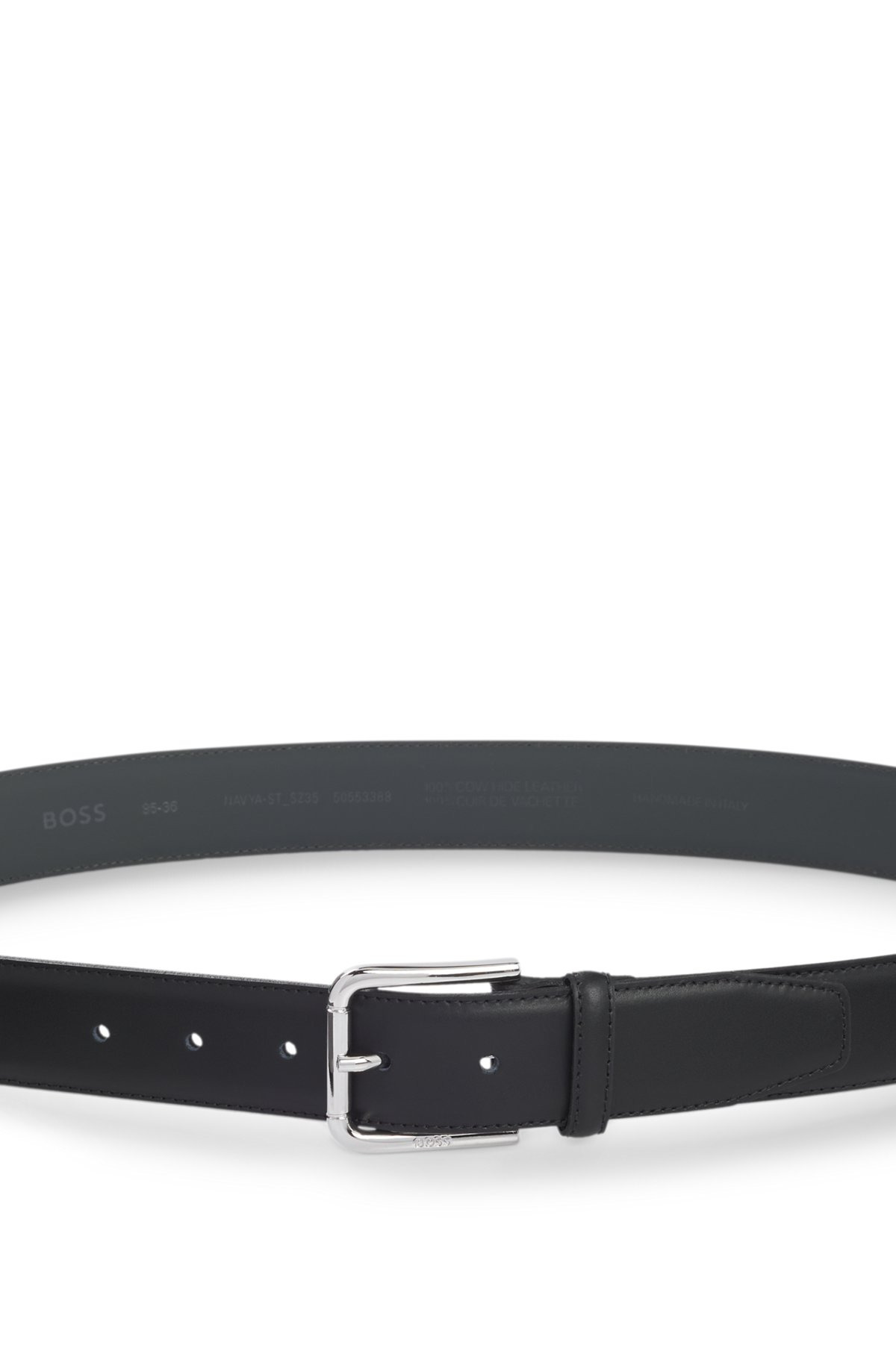 ITALIAN-LEATHER BELT WITH PIN BUCKLE - 4
