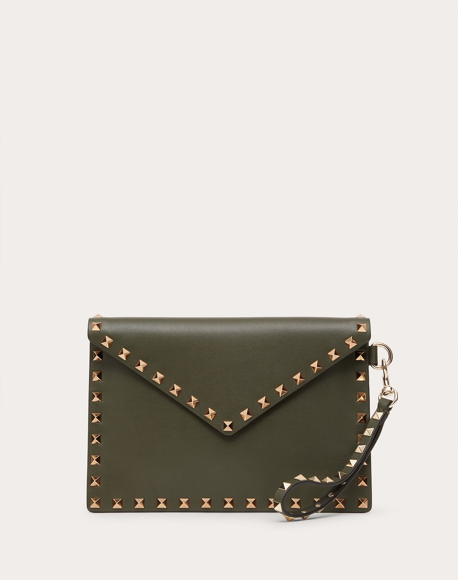 Rockstud Calfskin Pouch - 1