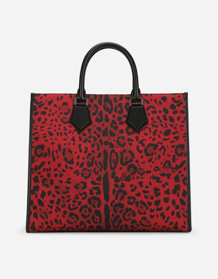 Large printed canvas shopper - 4