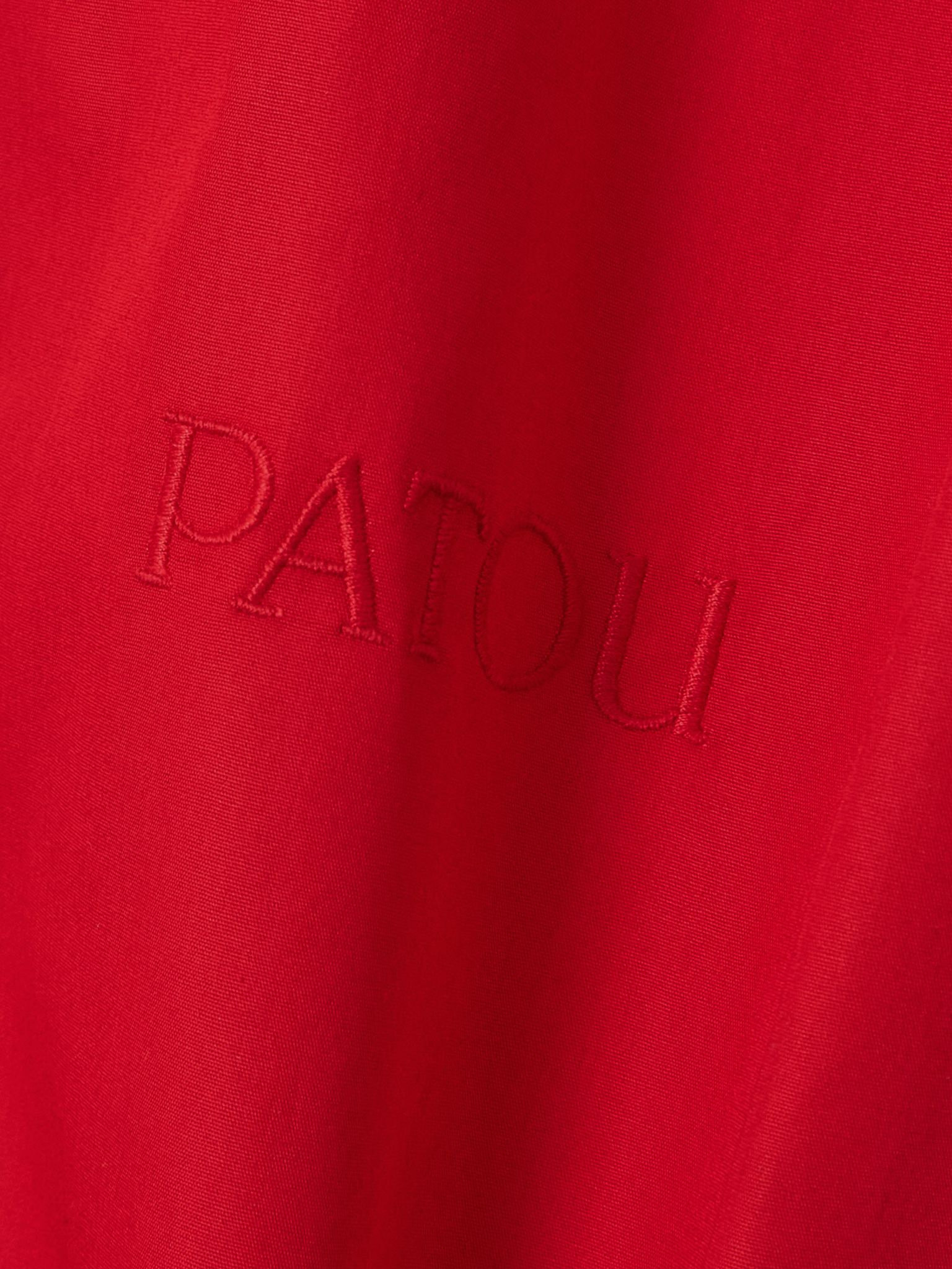 Tie-neck cotton-poplin blouse Fuchsia - 4