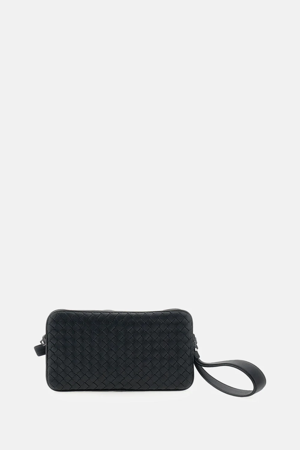 POUCH PLEAT SMALL IN RE-? "Pochette soffietto piccola in pelle intrecciata" -> "SMALL PLEATED POUCH - 1
