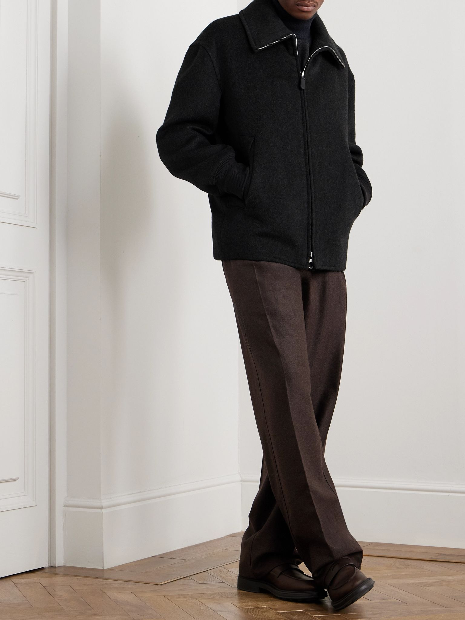 Marius Brushed-Cashmere Jacket Charcoal - 2