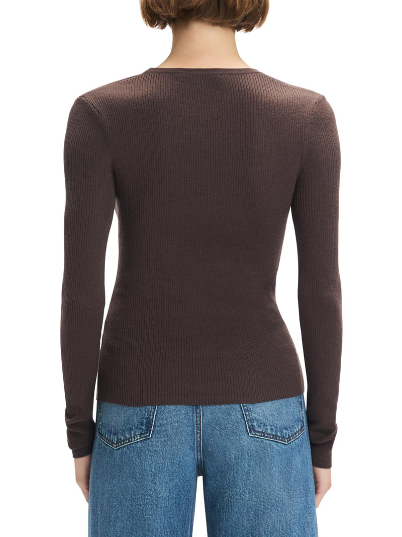 Women's Take It Easy Extrafine Merino Wool Scoopneck Top - Coffee 6