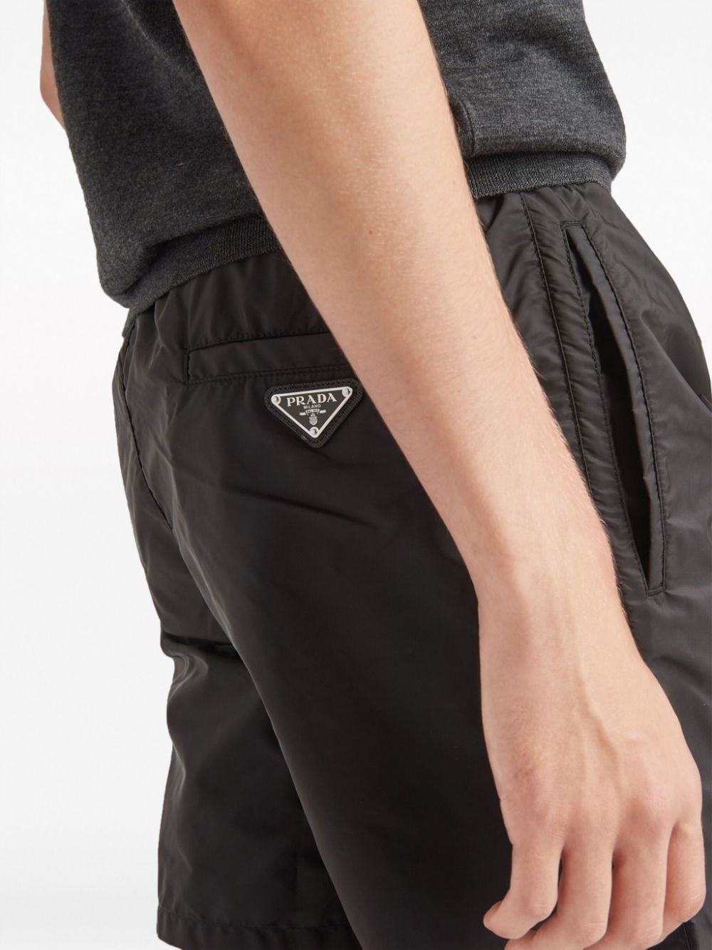 logo-plaque swim shorts - 5