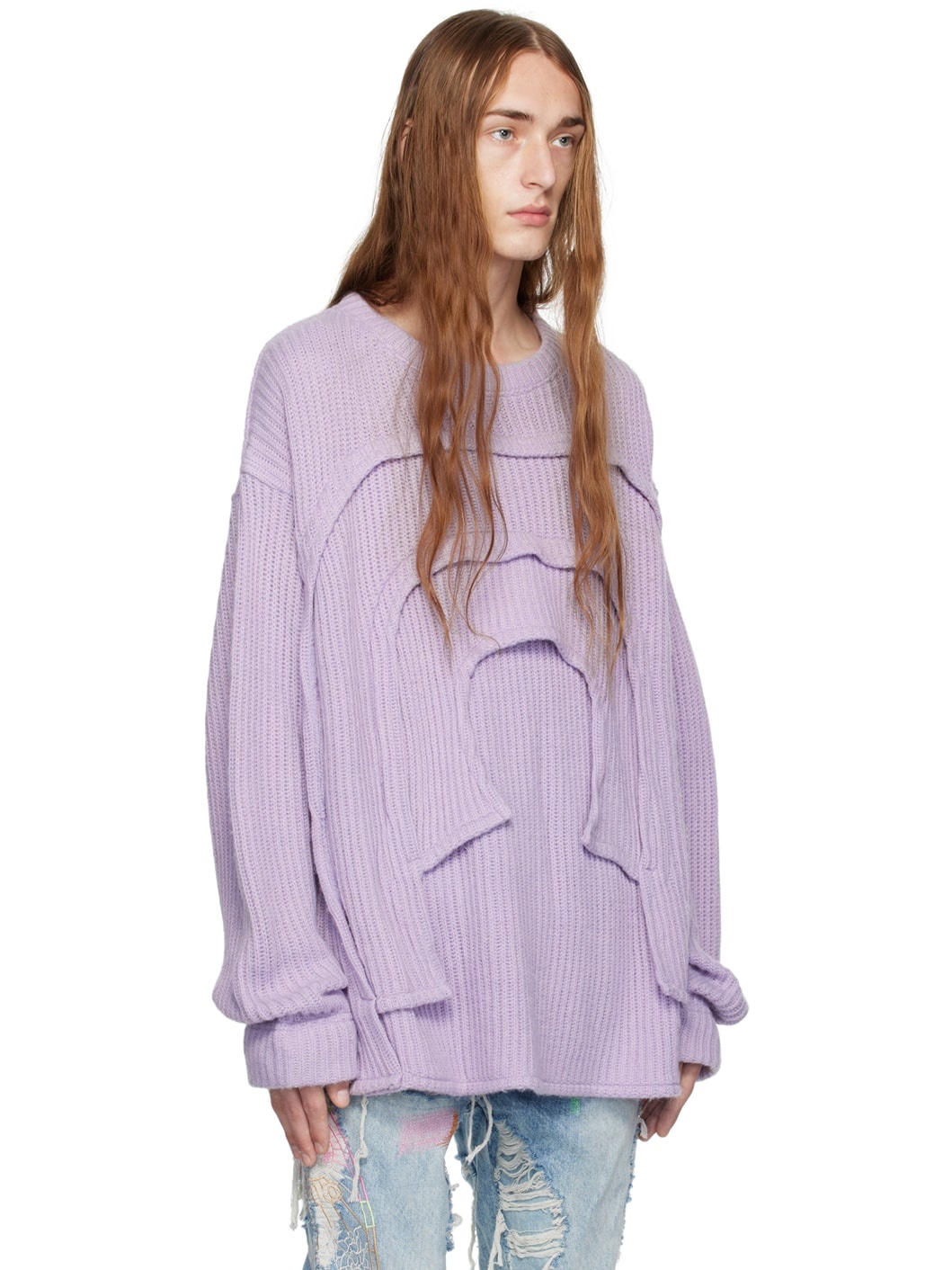 Purple Layered Sweater - 2