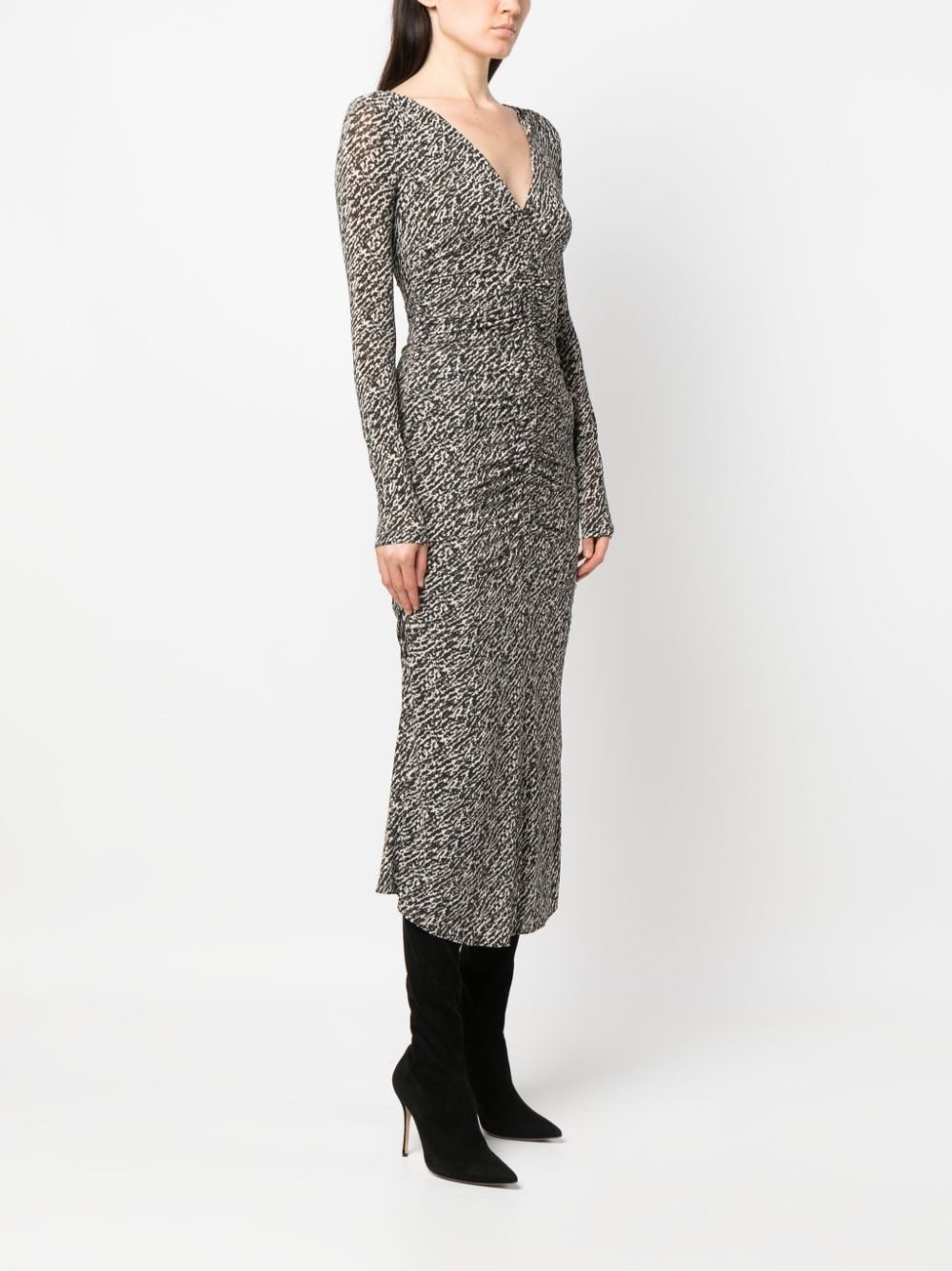 Laly abstract-pattern midi dress - 3